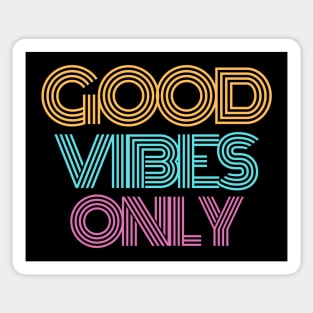 Good Vibes Only Retro Vintage Design. No negativity here please. Dream of the sun, sand and surf. Sticker